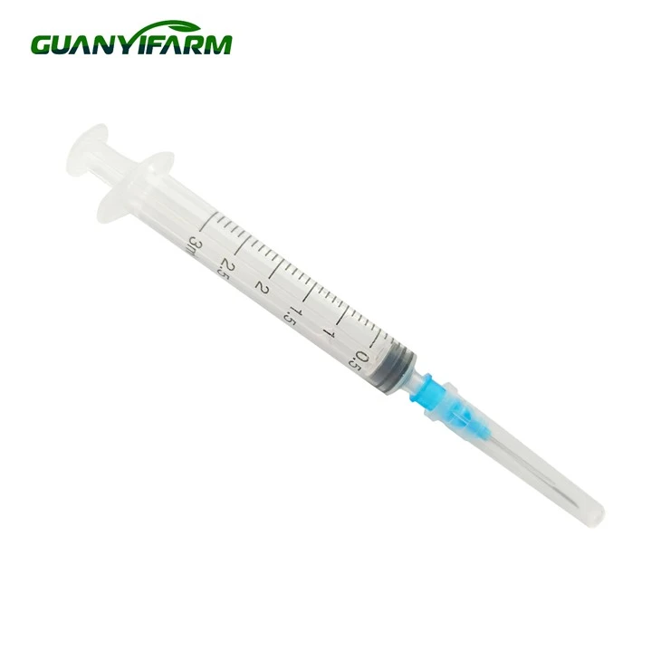 Jeringas veterinarias desechables de 3 ml con agujas