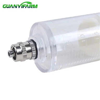 Jeringa de acero de plástico de 10 ml y 20 ml para animales