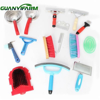 Cepillo de caballo con peine de curry