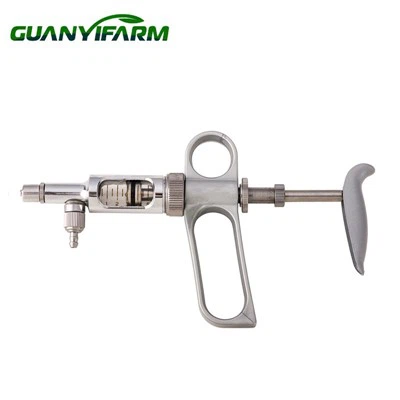 Jeringa de metal veterinario de 10 ml